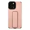 TCX Apple İphone 12 Pro Max Kılıf Mega Standlı Silikon - Pudra
