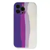 TCX Apple İphone 13 Pro Kılıf Ebruli Lansman Silikon - Mor-beyaz