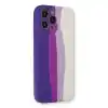 TCX Apple İphone 13 Pro Kılıf Ebruli Lansman Silikon - Mor-beyaz