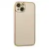 TCX Apple İphone 14 Plus Kılıf Coco Deri Silikon Kapak - Gold