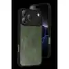 TCX Apple İphone 17 Pro Max Aras Deri Kapak - Yeşil