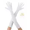 TCX Beyaz Renk Dirseğe Kadar Uzun Kumaş Eldiven 40 cm