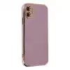 TCX İphone 12 Kılıf Volet Silikon - Mor
