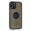 TCX  iPhone 12 Pro Kılıf  Yüzüklü Silikon Kapak - Lacivert