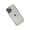 TCX  iPhone 12 Pro Max Kılıf Razer Lensli Silikon - Mor