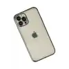 TCX  iPhone 12 Pro Max Kılıf Razer Lensli Silikon - Siyah