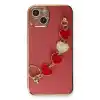TCX  iPhone 14 Kılıf Esila Silikon - Kırmızı