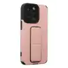 TCX  iPhone 14 Pro Kılıf Mega Standlı Silikon - Pudra