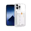 TCX  iPhone 14 Pro Max Kılıf Kart Şeffaf Silikon - Şeffaf