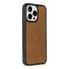 TCX  iPhone 15 Pro Kılıf Aras Deri Kapak - Taba