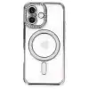 TCX  iPhone 16 Kılıf  Simli Magneticsafe Kılıf - Gri