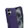 TCX  iPhone 17  Kartvizitli Silikon - Derin Mor