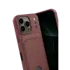 TCX  iPhone 17 Pro  Kartvizitli Silikon - Bordo