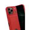 TCX  iPhone 17 Pro Max  Kartvizitli Silikon - Kırmızı