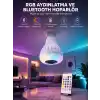 TCX Kablosuz Bluetooth Hoparlör Led Lamba