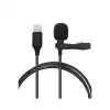 TCX Lightning 2 Metre Double Mikrofon - Siyah