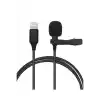 TCX Lightning 2 Metre Double Mikrofon - Siyah
