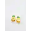 TCX Mineli Ananas Küpe - Altın