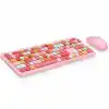 TCX Mofii No666 Pembe Klavye Mouse Set