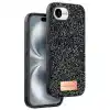 TCX Onegif Apple İphone 16e Bright Simli Kapak - Siyah