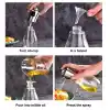 TCX Paslanmaz Çelik Başlıklı Cam Spray Yağdanlık