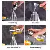 TCX Paslanmaz Çelik Başlıklı Cam Spray Yağdanlık