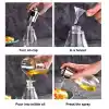 TCX Paslanmaz Çelik Başlıklı Cam Spray Yağdanlık