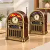 TCX Saatli Retro Şömine Radyo Hoparlör - Bluetooth USB Type-C