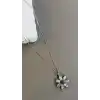 TCX Taşlı Çiçek Kolye - Altın