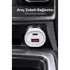 TCX Type C ve USB A Çift Çıkışlı Araç Şarj Aleti