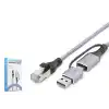 Hibrit Tasarımlı Gigabit Ethernet Adaptör - USB 3.0 ve Type-C Uyumlu