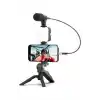 Kompakt Video Yapım Kiti Mini Tripod ve LED Işık