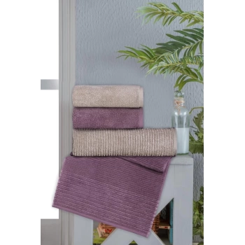 Jakarlı 4´lü 50x90 El Havlusu Lisa V2