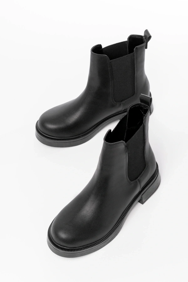 Bidebuvar 02-2137 Siyah Lastikli Günlük Kadın Bot