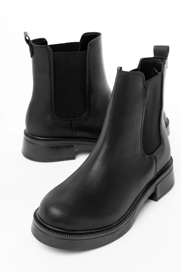 Bidebuvar 02-2137 Siyah Lastikli Günlük Kadın Bot