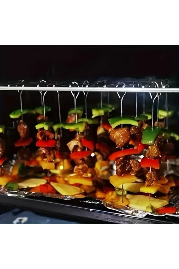 Bidebuvar 10lu Paslanmaz Çelik Şiş Seti (20 cm) - Airfryer & Mangal