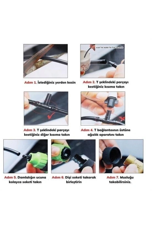 Bidebuvar 10 Metre Kendin Yap Açık Alan Serinletme ve Nemlendirme Sistemi