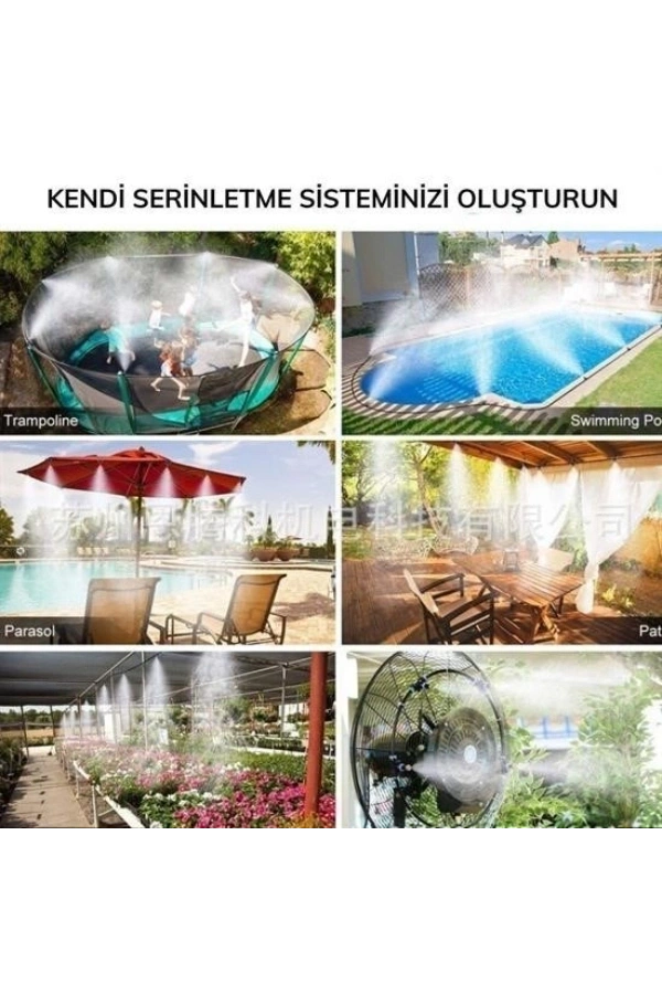 Bidebuvar 10 Metre Kendin Yap Açık Alan Serinletme ve Nemlendirme Sistemi