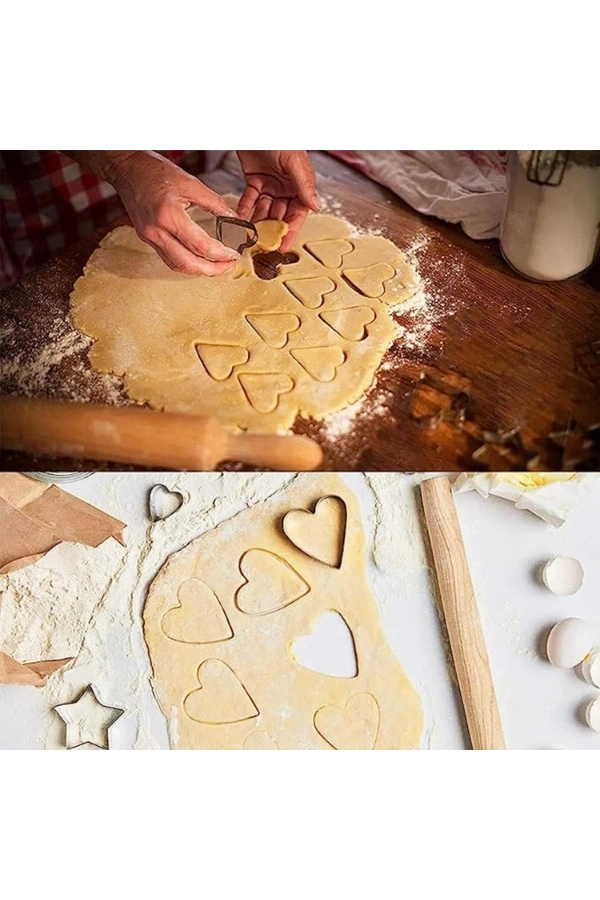 Bidebuvar 12 Adet Paslanmaz Çelik Kurabiye Kalıbı Seti