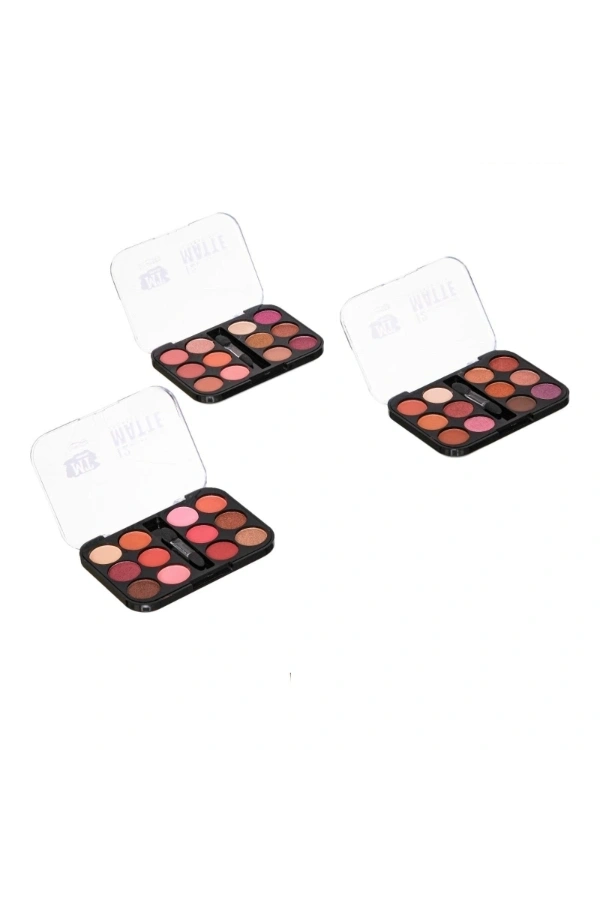 Bidebuvar 12 Renk Far Paleti - 3lü Set