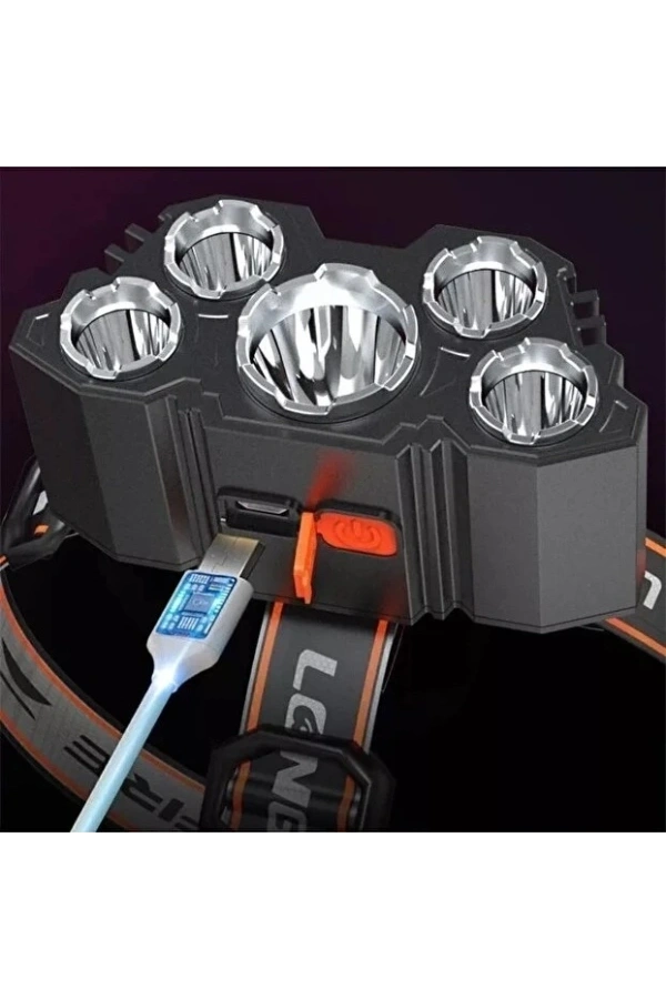 Bidebuvar 150W 5 LED Ultra Güçlü Kafa Lambası