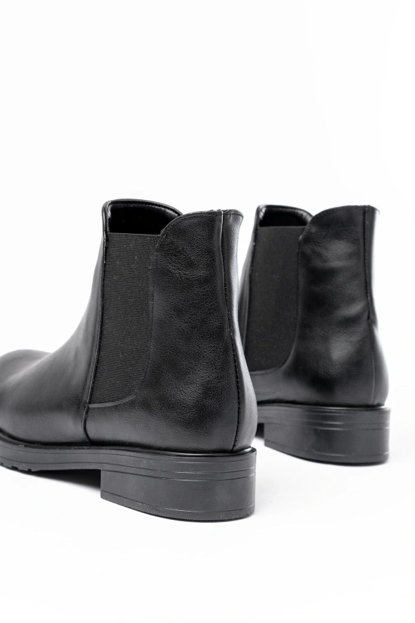 Bidebuvar 165-230 Siyah Lastikli Günlük Kadın Bot