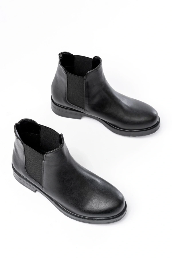 Bidebuvar 165-230 Siyah Lastikli Günlük Kadın Bot