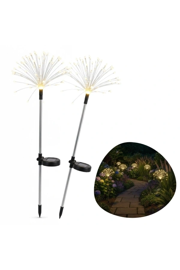 Bidebuvar 2 Adet Saçak Model Sensörlü Solar Bahçe Lambası