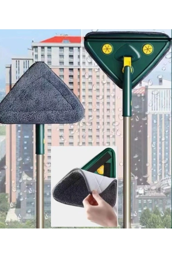 Bidebuvar 2 Bezli Üçgen Çek Çekli Mop Islak Mendil Uyumlu