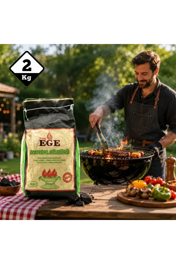 Bidebuvar 2 kg Mangal Kömürü - Çıra Hediyeli - Meşe Kömürü