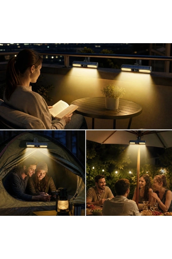 Bidebuvar 2li Mandallı LED Solar Lamba - 36 LED - Hareket Sensörlü - 3 Modlu