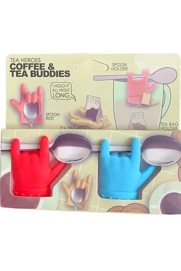 Bidebuvar 2li Silikon Tutucu Çay ve Kahve Aksesuar Seti