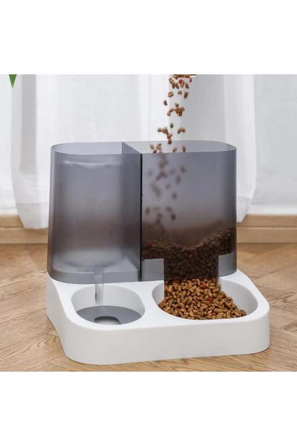 Bidebuvar 2si 1 Arada Otomatik Kedi Mama ve Su Kabı
