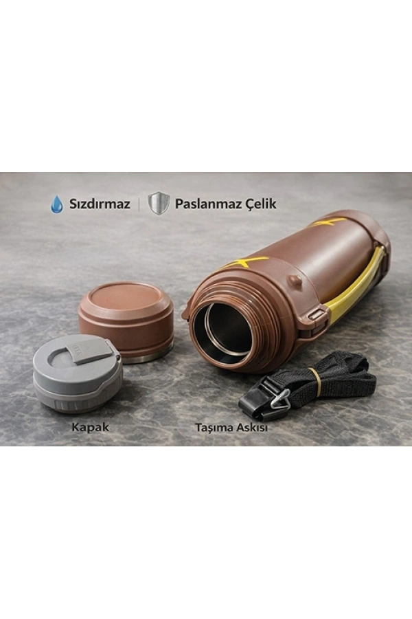 Bidebuvar 2000 ml Çift Katmanlı Vakumlu Paslanmaz Çelik Termos